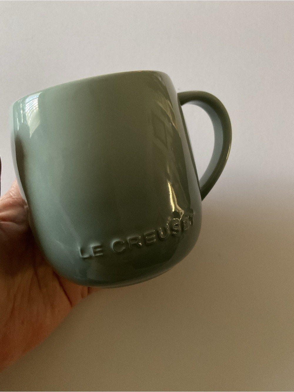 LE CREUSET HERITAGE STONEWARE MUG SEASALT OMBRÉ 13 oz NWOT